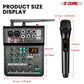 5 Core Audio Mixer Sound Board 4 Channel XLR Stereo Receiver w Bluetooth USB Microphone PA Karaoke Music Podcast Mixing Soundboard Mini Mezcladora Para DJ - MX 4CH 2MIC SLV