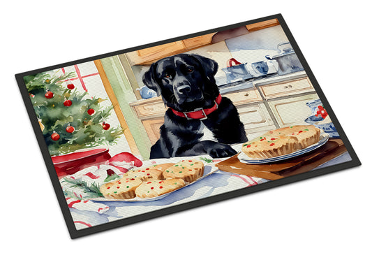 Labrador Retriever Christmas Cookies Doormat Front Door Mat Indoor Outdoor Rugs for Entryway, Non Slip Washable Low Pile, 24H X 36W