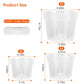 9Pcs Orchid Pots Clear Reusable Plastic Flower Plant Nursery Planter Seed Starter Pots with Drainage Holes with 32.8FT Rope