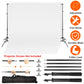 6.5 x 10ft Photo Video Studio Backdrop Background Stand Adjustable Heavy Duty Photography Backdrop Support Stand Set