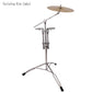 Professional Pedal Control Style Double Tom Drum Stand Silver & Black