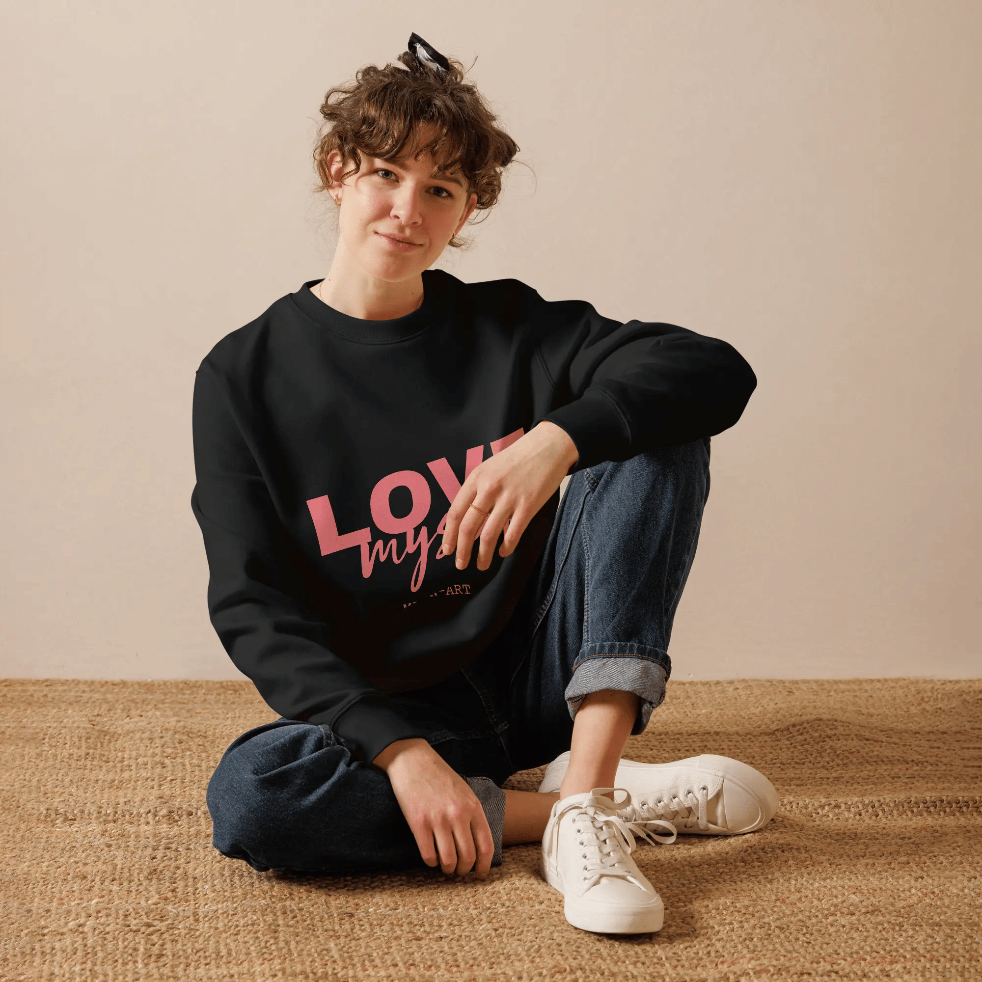LOVE Myself Unisex Sweatshirt – Organic Cotton Blend Cnasti Strings and Thangs