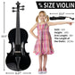 Full Size 4/4 Violin Set for Adults Beginners Students with Hard Case,Violin Bow,Shoulder Rest,Rosin,Extra Strings and Sordine