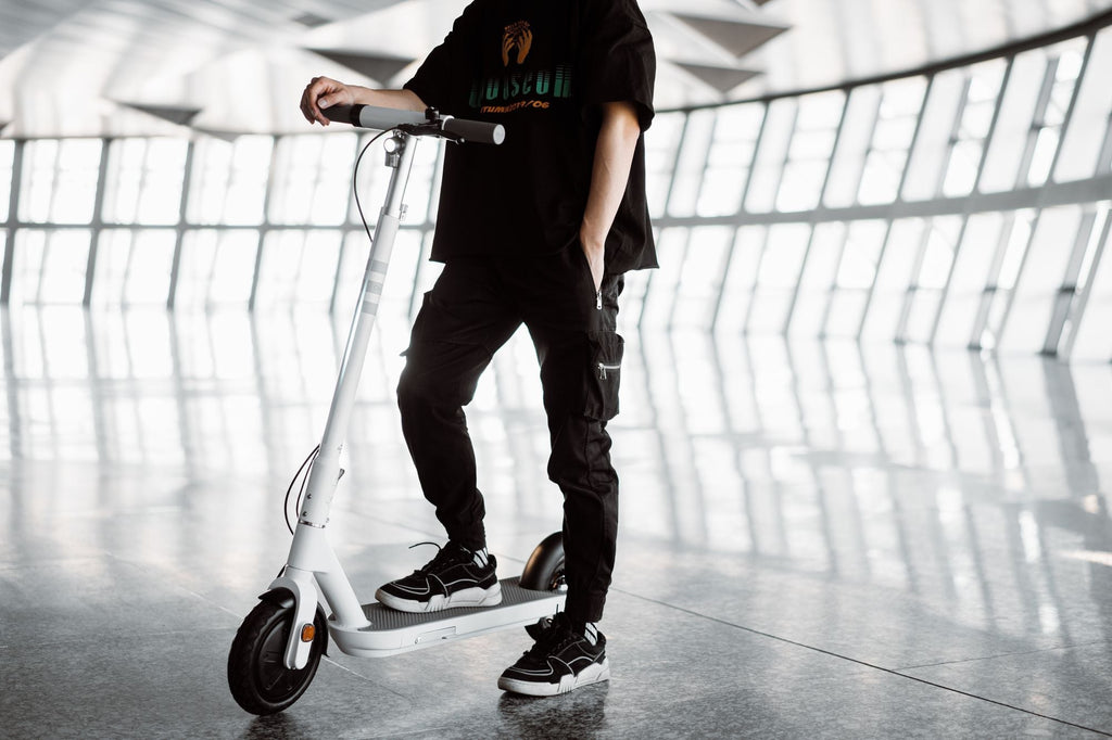 Foldable Electric Scooter w/18.6 Miles Max Operating Range & 15.5 mph Max Speed - White Core Sports & Fitness
