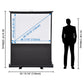 60in Diagonal 4:3 Pull-up Projection Screen 48x36in Floor Stand