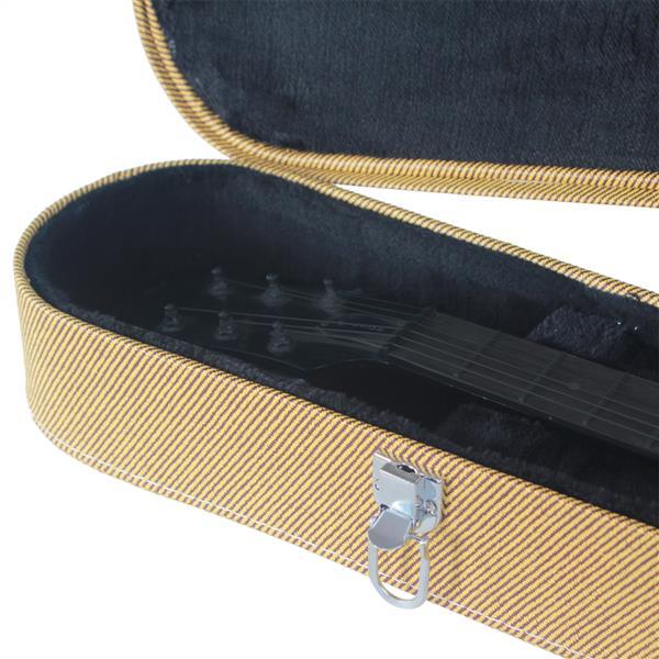 Glarry Hard-Shell Electric Guitar Case for GLP Style Electric Guitar Bulge Surface Yellow