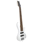 Glarry 44 Inch GIB 6 String H-H Pickup Laurel Wood Fingerboard Electric Bass Guitar with Bag and other Accessories White