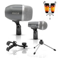 5 Core Conga Mic Snare Tom Cardioid Dynamic Microphone for Drummer Precision Instrument Sound Pickup - CONGO 2 GREY & CONGO 3 GREY (Copy) Doba
