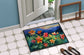 NEW Colorado Rocky Mountain Columbine in Watercolor Doormat Front Door Mat Indoor Outdoor Rugs for Entryway, Non Slip Washable Low Pile, 18H X 27W