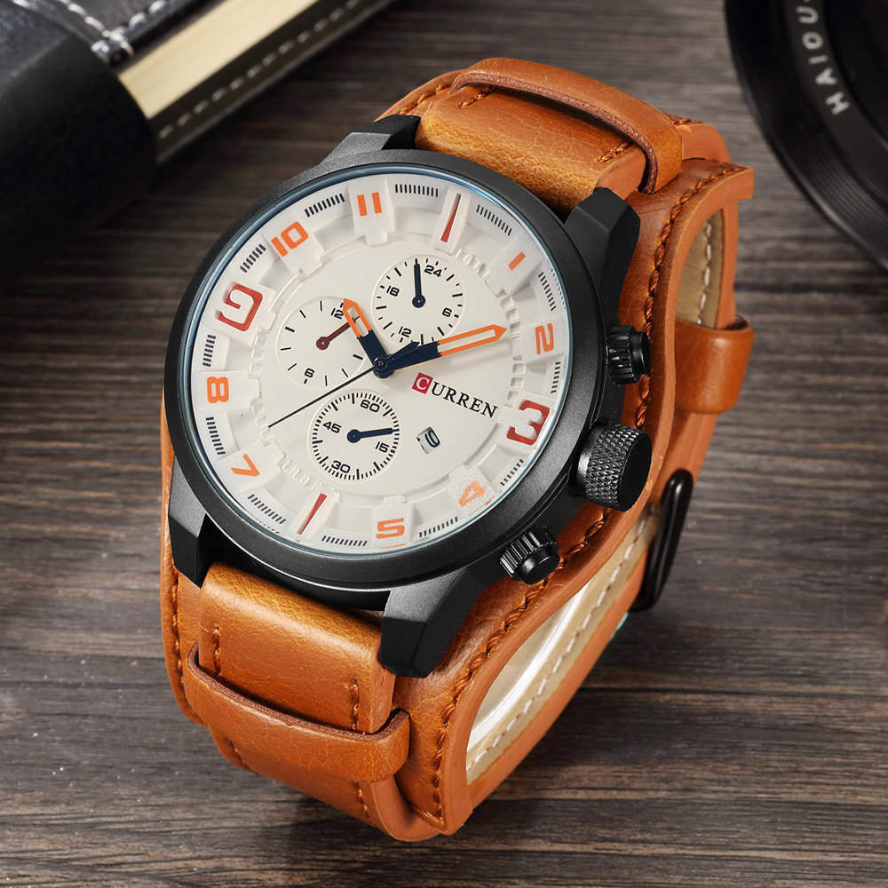 CURREN Top Brand Luxury Business Mens Quartz Watch Male Clock Wrist Watches Date Waterproof Wristwatch Hodinky Relogio Masculino