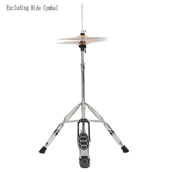 Professional Pedal Control Style Drum High Hat Cymbal Stand with Pedal Silver & Black