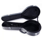 Glarry Hardshell A-Style Microgroove Pattern Leather Wood Mandolin Case Black