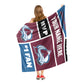 [Personalization Only] OFFICIAL NHL Colorblock Personalized Silk Touch Sherpa Throw Blanket - Colorado Avalanche