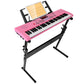 61 Keys Digital Music Electronic Keyboard Electric Musical Piano Instrument Kids Learning Keyboard w/ Stand Microphone