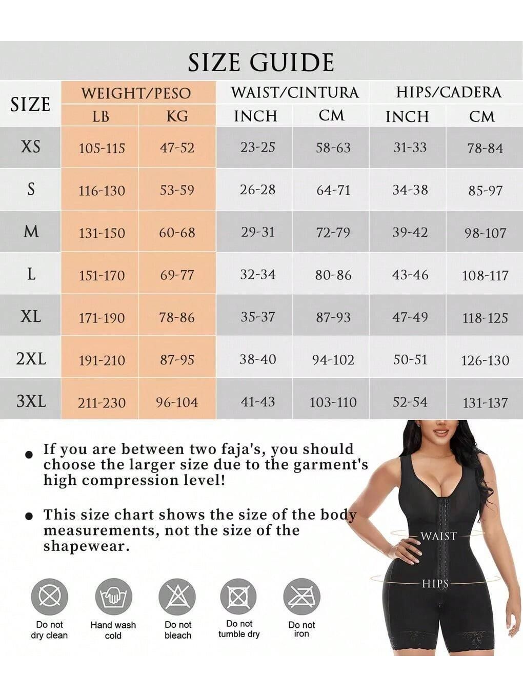 Fasjrixa Fajas Colombianas Full Body Shaper with Zipper Cnasti Strings and Thangs