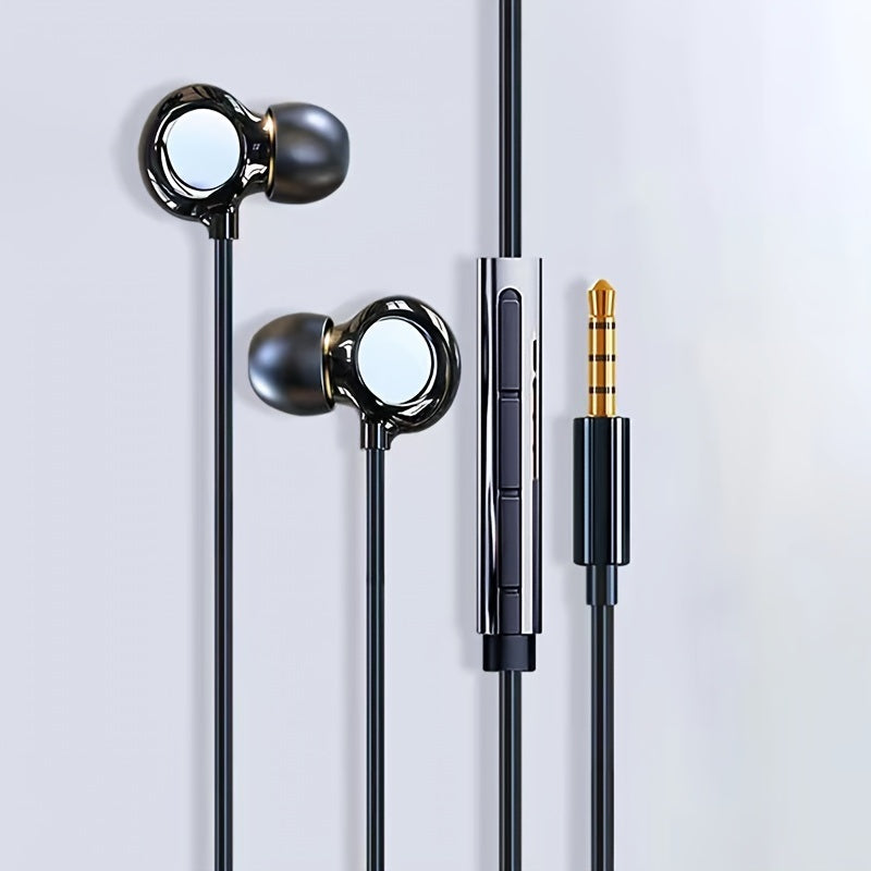 In-Ear Wired Headphones; 360 Degree Surround Sound With Adjusted Volume Control Compatible With 3.5mm Head Jack For Live Gaming Music