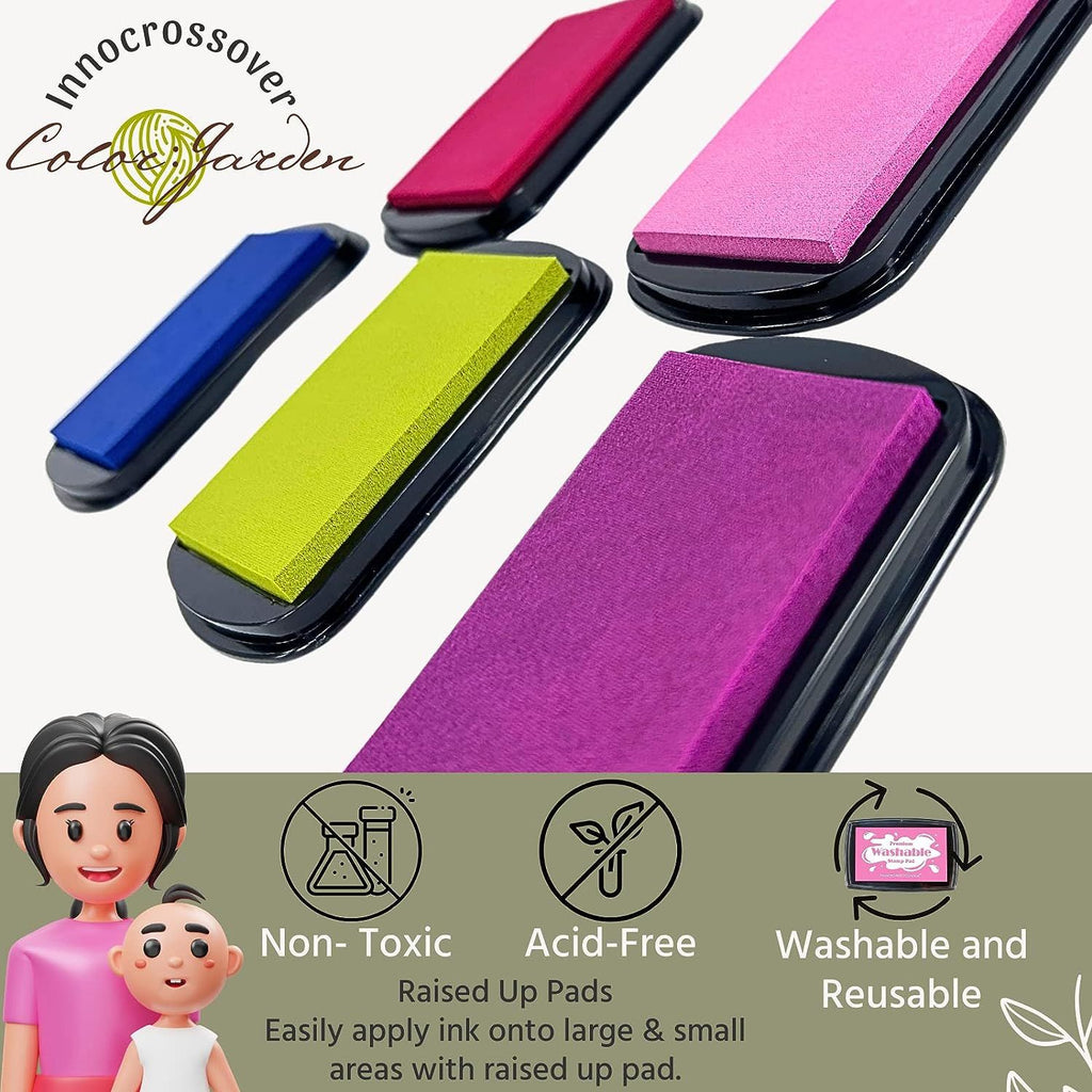 7 Washable Ink Pads for Rubber Stamps