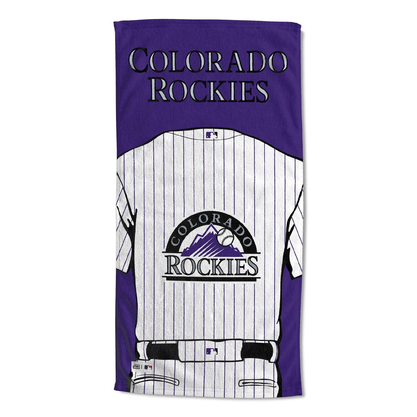 [Personalization Only] OFFICIAL MLB Jersey Personalized Beach Towel - Colorado Rockies