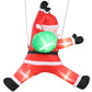 4.9 FT Lighted Christmas Inflatable Decoration, Inflatable Hanging Santa Claus with Gift Bag, Funny Blow Up Yard Decorations with Built-in LED Lights for Holiday Party Front Yard Lawn Garden Decor