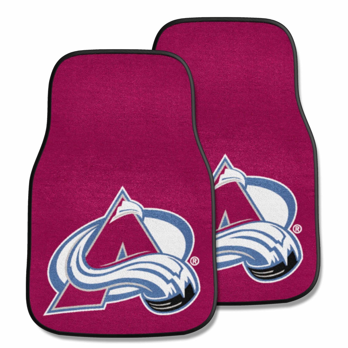 NHL - Colorado Avalanche 2-pc Printed Carpet Car Mats 17"x27"