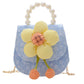 Children Girl Floral Pattern Chanel Style Cute Crossbody Bags