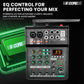 5 Core Audio Mixer Sound Board 4 Channel XLR Stereo Receiver w Bluetooth USB Microphone PA Karaoke Music Podcast Mixing Soundboard Mini Mezcladora Para DJ - MX 4CH 2MIC GLD