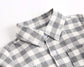 Baby Boy Plaid Pattern Buttoned Shirt With Pockets Long Sleeve Onesies In Autumn