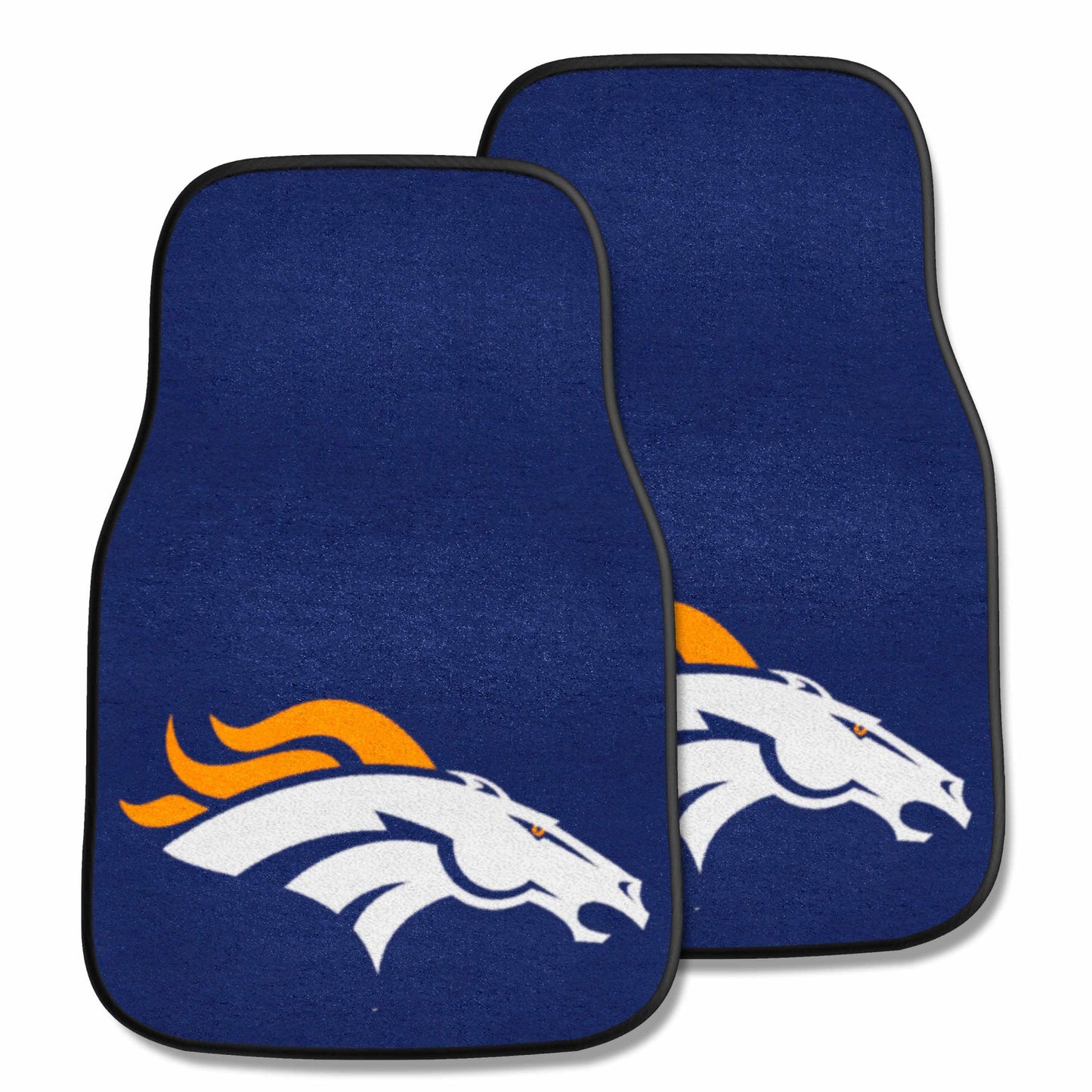 NFL - Denver Broncos 2-pc Carpeted Car Mats 17"x27"