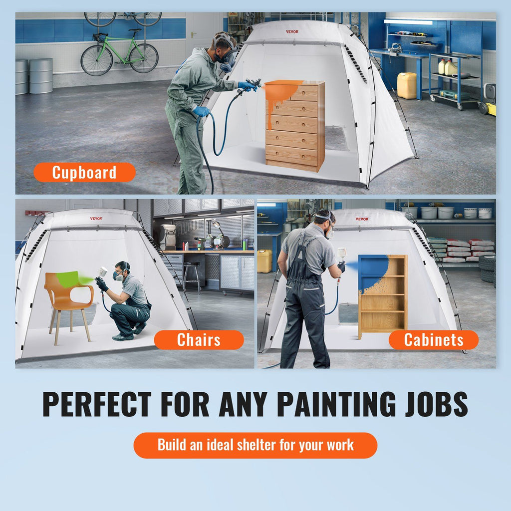 VEVOR Portable Paint Booth, Larger Spray Paint Tent