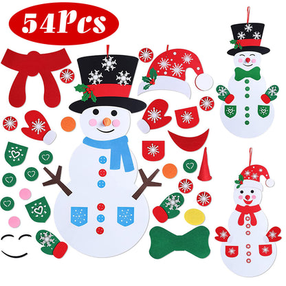 Felt Christmas Snowman Set DIY Felt Christmas Hanging Decorations