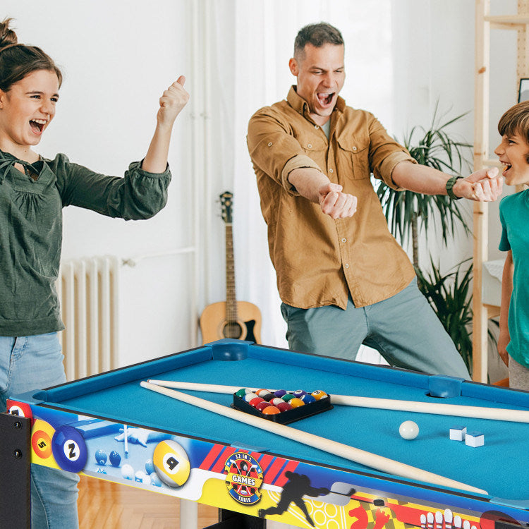 12-in-1 Game Table - Foosball Air Hockey Pool Chess & Ping Pong