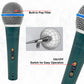 5 Core Professional Dynamic Vocal Microphone Neodymium Cardioid Unidirectional Handheld Mic for Speakers Karaoke W/Steel Mesh Grille Metal Body ON/Off Switch 16ft Detachable Cable+ Clip+Bag- ND58 BLU