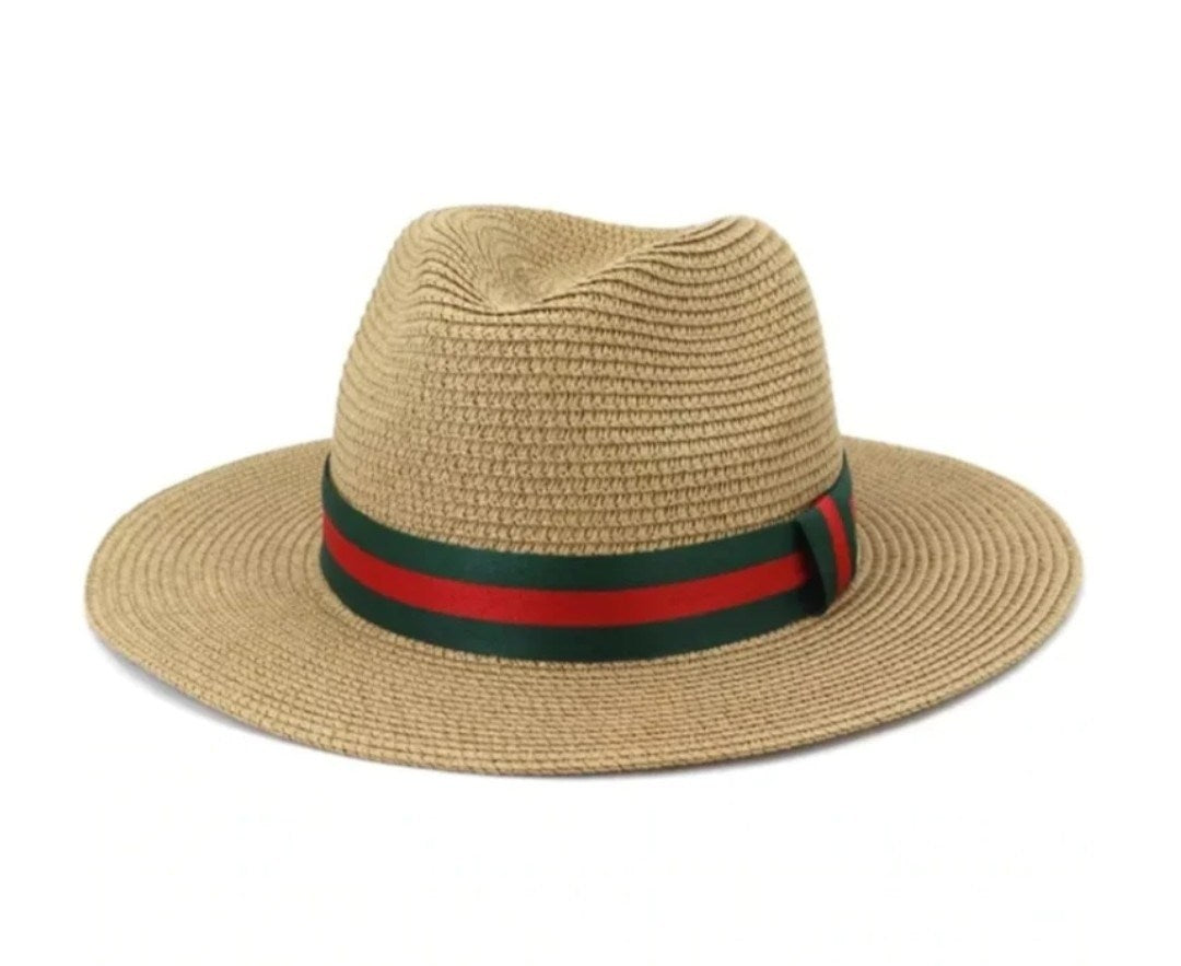 Gucci Inspired Straw Fedoras