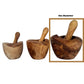 Olive Wood Rustic Mortar and Pestle