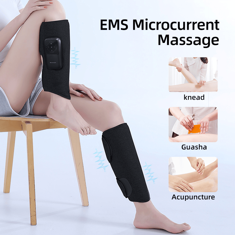 PSK709J-2 Air Compression Calf Massager with EMS Pulse and Vibration for Soothing Leg Relief Core Sports & Fitness
