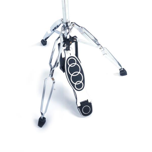 Professional Pedal Control Style Drum High Hat Cymbal Stand with Pedal Silver & Black