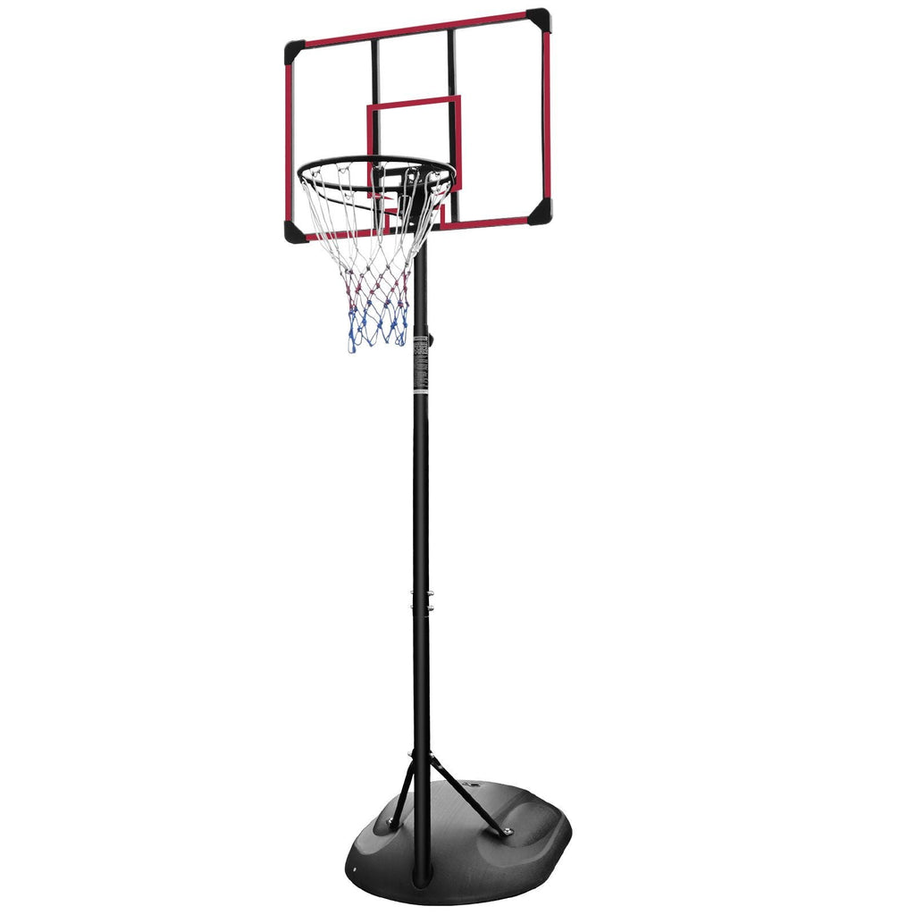 Adjustable Portable Basketball Hoop with 32" Backboard for Indoor & Outdoor Play 7.5ft - 9.2ft Core Sports & Fitness