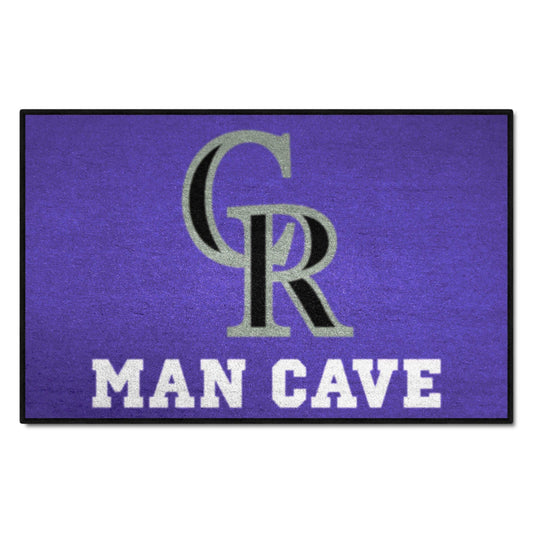 MLB - Colorado Rockies Man Cave Starter Rug 19"x30"