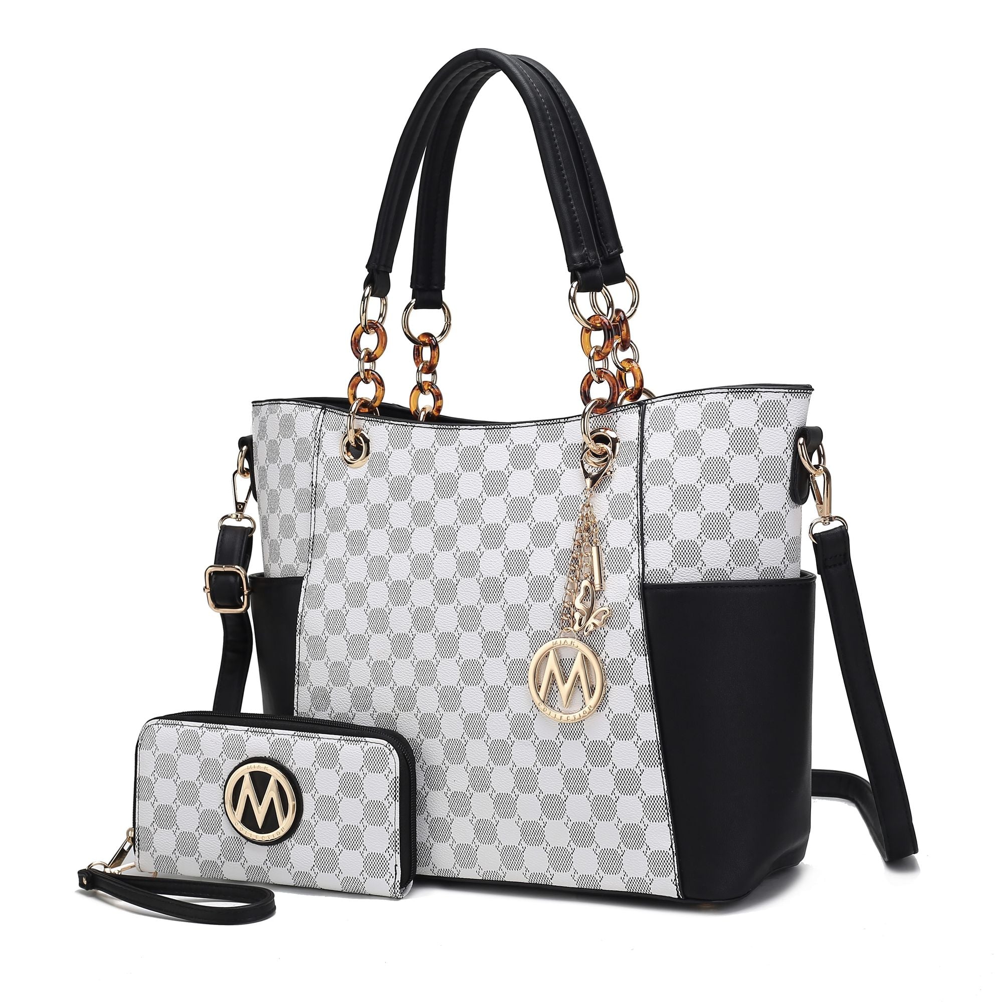 MKF Collection Merlina 2 PCS Women Tote Handbag with Wallet by Mia k Cnasti Strings and Thangs