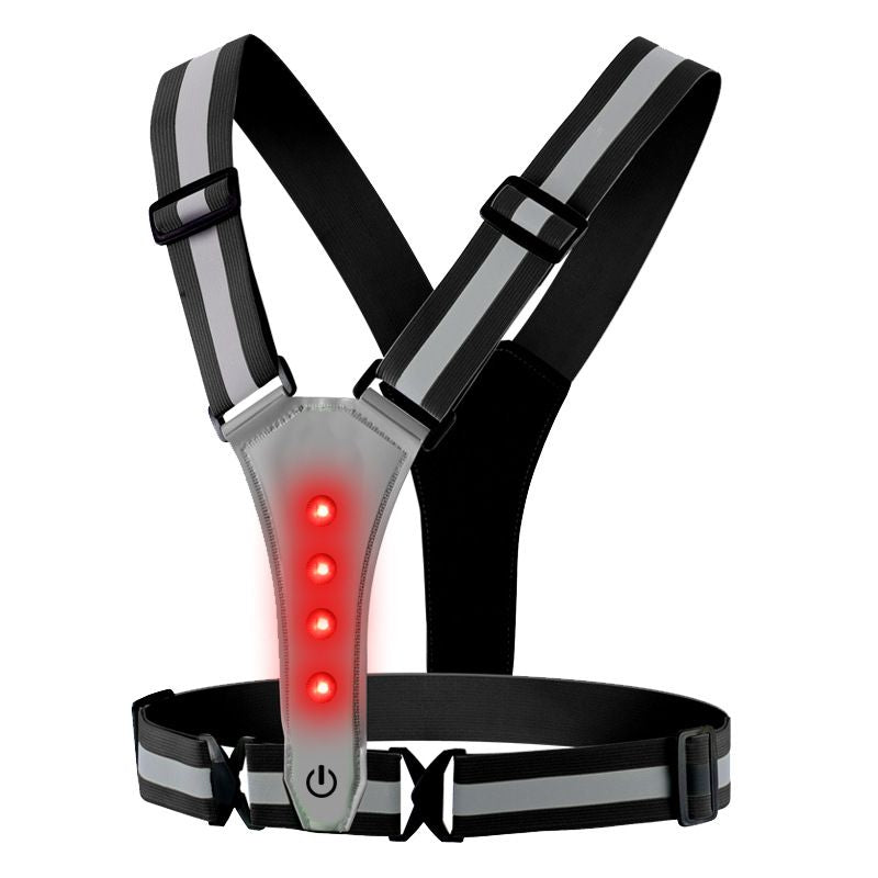 LED Running Vest, High Visibility Reflective Vest for Night Core Sports & Fitness