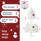 4ft White Artificial Christmas Tree Prelit With Stand ,100 Warm White Led Lights, Realistic 241 Branch Tips PVC White Norwood Spruce Tree Easy Assembly For Indoor, Home