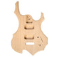 DIY 6 String Flame Shaped Style Electric Guitar Kits with Mahogany Body, Maple Neck and Accessories