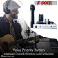 5 Core Wireless Microphone Dual Handheld Mic Cordless Receiver Dj Karaoke Singing Microphones - WM 301 1M1C BLK