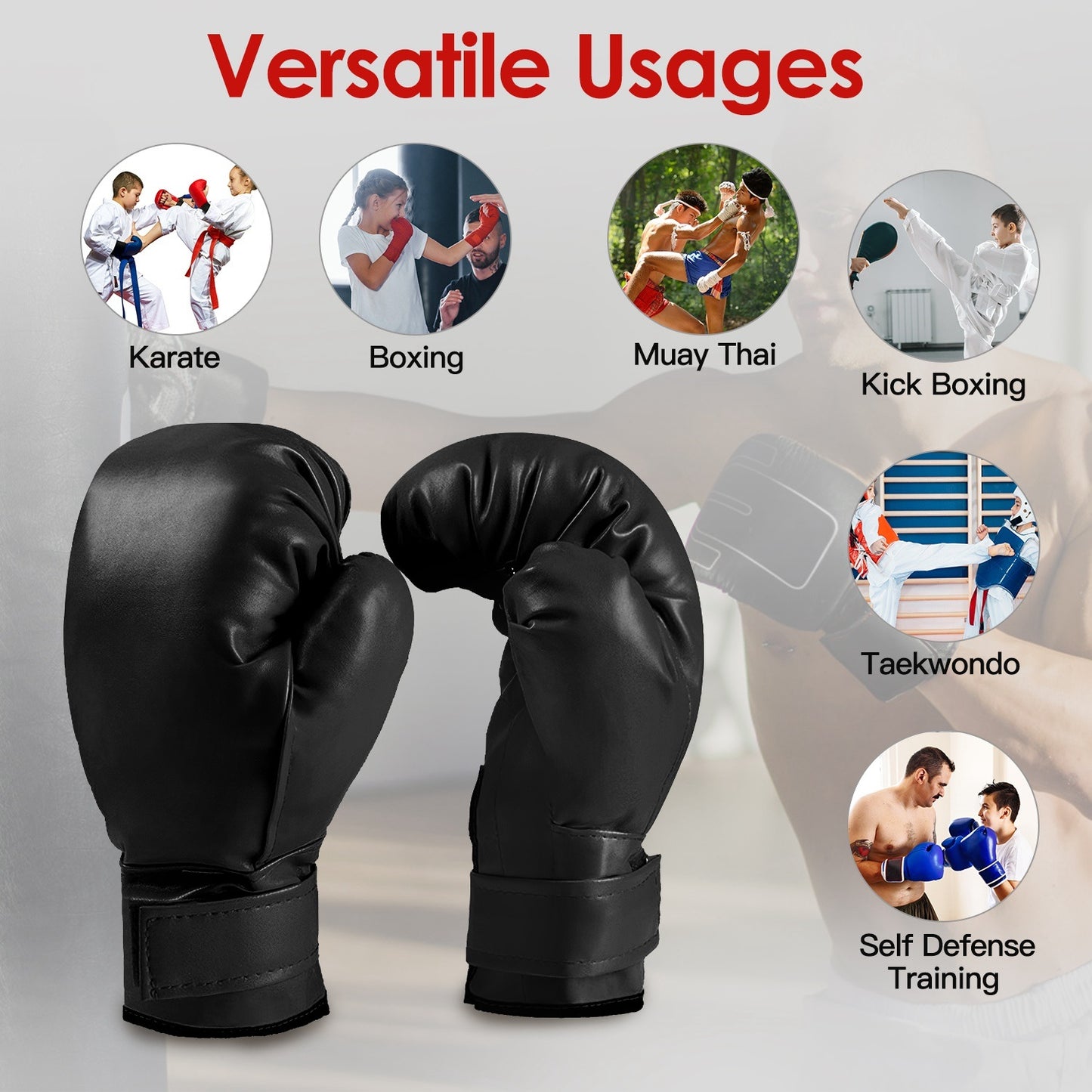 Music Boxing Machine Electronic Wall Target Punching Pad LED Lighted Sandbag Boxing Training Machine Exercise Equipment with Adult Boxing Gloves