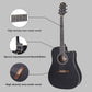 WINZZ Acoustic Cutaway Guitar Package for Beginners Students Kids;  41 Inches