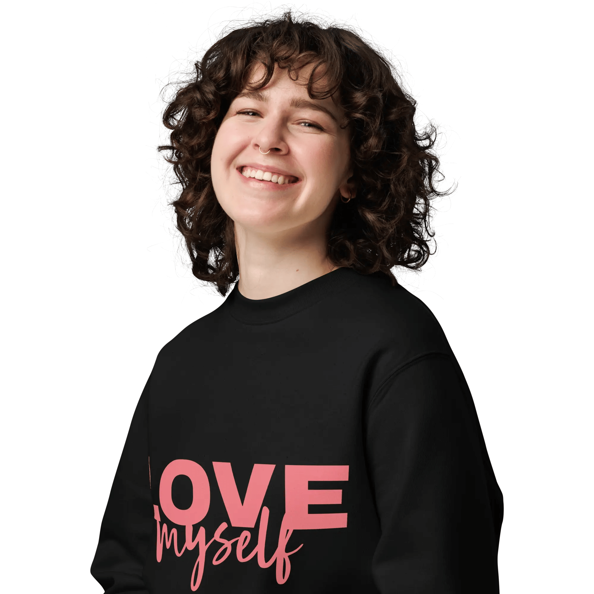 LOVE Myself Unisex Sweatshirt – Organic Cotton Blend Cnasti Strings and Thangs