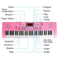 61 Keys Digital Music Electronic Keyboard Electric Musical Piano Instrument Kids Learning Keyboard w/ Stand Microphone