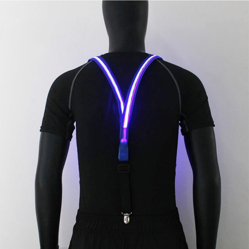 Light Up Men's Led Suspenders Bow Tie Perfect For Music Suspenders Illuminated Led Festival Costume Party