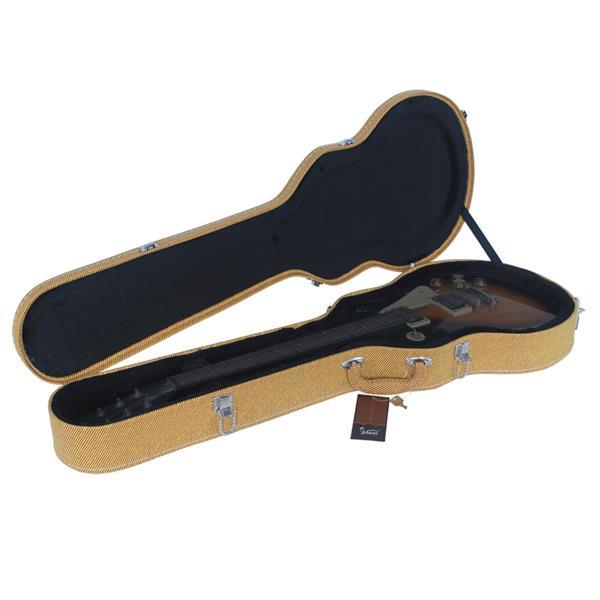 Glarry Hard-Shell Electric Guitar Case for GLP Style Electric Guitar Bulge Surface Yellow