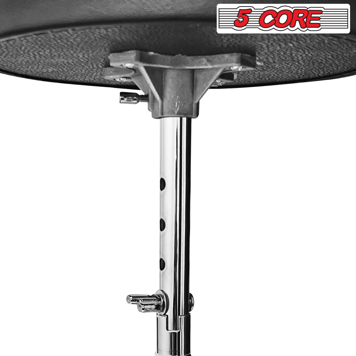 5 CORE Drum Throne Height Adjustable Guitar Stool Thick Padded Memory Foam DJ Chair Seat with Anti Slip Feet Multipurpose Musician Chair for Adults and Kids Drummer Cello Guitar Player - DS CH BLK